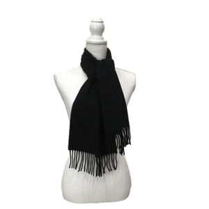 𝅺ROOTS Made In France Black Scarf With Tassels